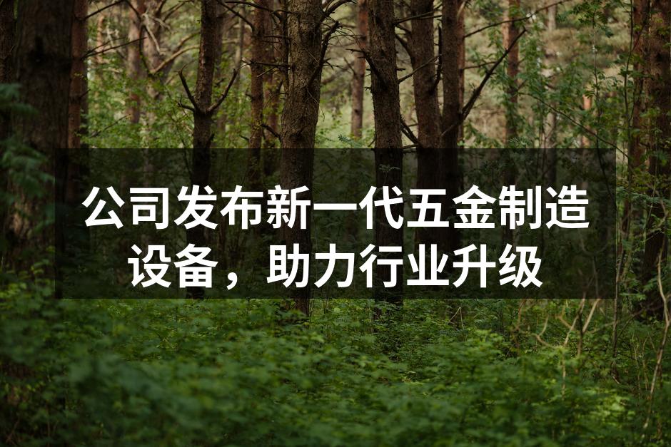 新一代五金制造设备现场展示